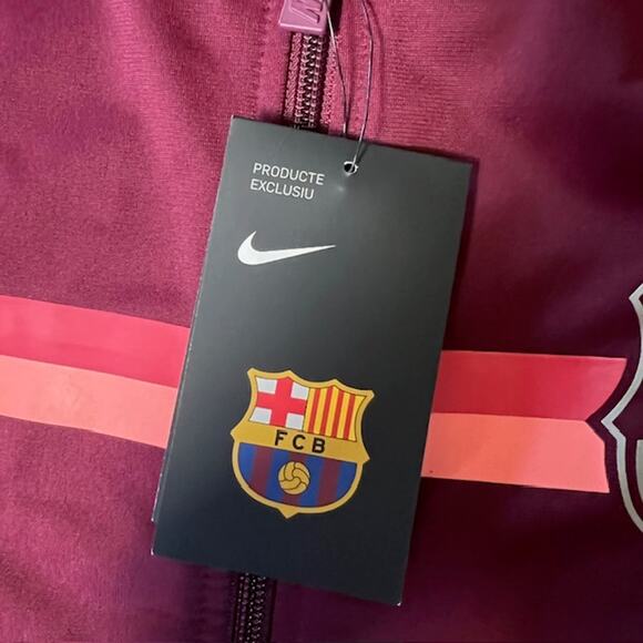 NWT Nike FCB Barcelona Soccer Full Zip Track Jacket Mens XXL Maroon 2018 Graphic - Picture 4 of 10